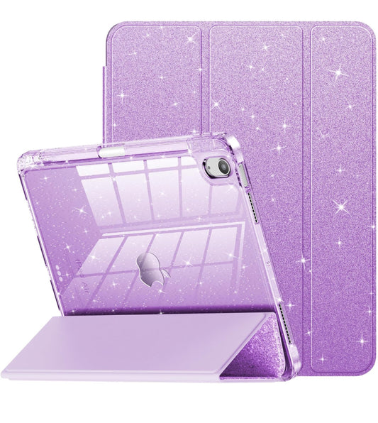 Glitter iPad Case - Air 4/5 - الكفر اللميع مع طبقة حماية فوق اللميع